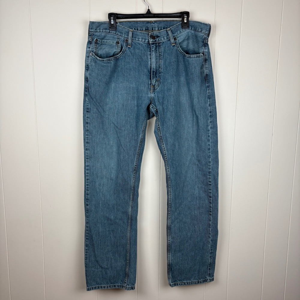 Levis 559 Relaxed Straight Jeans Mens 36x34 Medium Wash Blue Denim 00559-0453